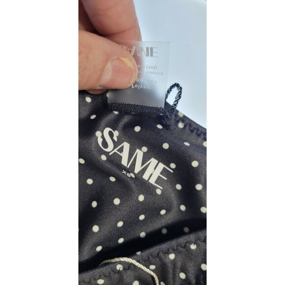 SAME Bikiny Set 2pc Womens Swim The Lady Bra 90's Polka Dot Sz Xs Black/White - Picture 10 of 11